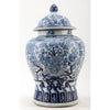 Danny's Fine Porcelain Home Decor Danny's Fine Porcelain Lidded Warrier Jar - Florals - Blue And White Classic 50847