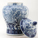 Danny's Fine Porcelain Home Decor Danny's Fine Porcelain Lidded Warrier Jar - Florals - Blue And White Classic 50847