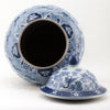 Danny's Fine Porcelain Home Decor Danny's Fine Porcelain Lidded Warrier Jar - Florals - Blue And White Classic 50847