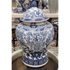 Danny's Fine Porcelain Home Decor Danny's Fine Porcelain Lidded Warrier Jar - Florals - Blue And White Classic 50847