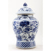 Danny's Fine Porcelain Home Decor Danny's Fine Porcelain Lidded Warrier Jar - Lions - Blue And White Classic 50846