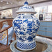 Danny's Fine Porcelain Home Decor Danny's Fine Porcelain Lidded Warrier Jar - Lions - Blue And White Classic 50846
