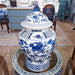 Danny's Fine Porcelain Home Decor Danny's Fine Porcelain Lidded Warrier Jar - Lions - Blue And White Classic 50846