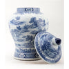 Danny's Fine Porcelain Home Decor Danny's Fine Porcelain Lidded Warrier Jar - Scenery - Blue And White Classic 50845
