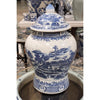 Danny's Fine Porcelain Home Decor Danny's Fine Porcelain Lidded Warrier Jar - Scenery - Blue And White Classic 50845
