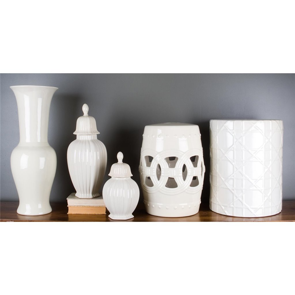 Danny's Fine Porcelain Home Decor Danny's Fine Porcelain Line Hex Jar- Cream
