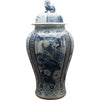 Danny's Fine Porcelain Home Decor Danny's Fine Porcelain Lion Lidded Jar - Blue And White Classic 50378