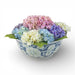 Danny's Fine Porcelain Home Decor Danny's Fine Porcelain Lipped Round Basin-Blue and Green Flower