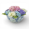 Danny's Fine Porcelain Home Decor Danny's Fine Porcelain Lipped Round Basin-Blue and Green Flower