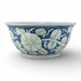 Danny's Fine Porcelain Home Decor Danny's Fine Porcelain Lipped Round Basin-Blue and Green Flower