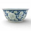 Danny's Fine Porcelain Home Decor Danny's Fine Porcelain Lipped Round Basin-Blue and Green Flower