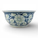 Danny's Fine Porcelain Home Decor Danny's Fine Porcelain Lipped Round Basin-Blue and Green Flower