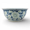Danny's Fine Porcelain Home Decor Danny's Fine Porcelain Lipped Round Basin-Blue and Green Flower