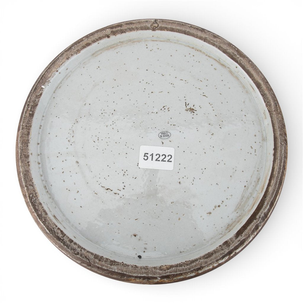 Danny's Fine Porcelain Home Decor Danny's Fine Porcelain Med Antiqued Finish Warrior Jar-Green Flower Bird