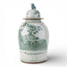 Danny's Fine Porcelain Home Decor Danny's Fine Porcelain Med Antiqued Finish Warrior Jar-Green Flower Bird