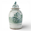 Danny's Fine Porcelain Home Decor Danny's Fine Porcelain Med Antiqued Finish Warrior Jar-Green Flower Bird