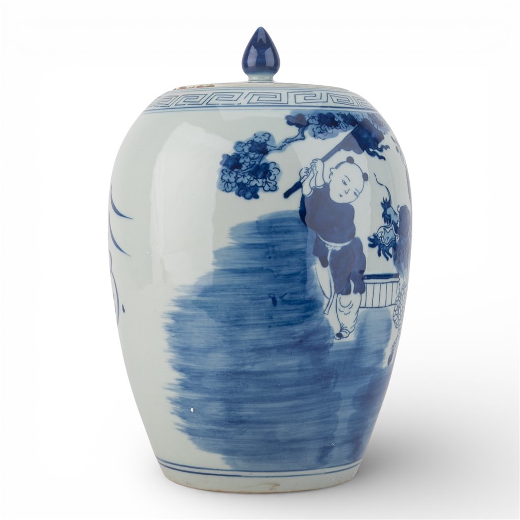 Danny's Fine Porcelain Home Decor Danny's Fine Porcelain Melon Jar- Blue and White Children
