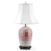 Danny's Fine Porcelain Lighting Danny's Fine Porcelain Melon Jar Lamp - Double Happiness (Salmon Color) (Shade: 108-17-Be) 50953-L