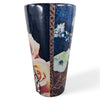 Danny's Fine Porcelain Home Decor Danny's Fine Porcelain Midnight Blossom Vasetall Tapered Vase Featuring Layered Florals - CLOSEOUT SAMPLE SALE
