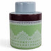 Danny's Fine Porcelain Home Decor Danny's Fine Porcelain Mint Lace Jarcylindrical Lidded Jar Featuring Soft Mint Green Panels with - CLOSEOUT SAMPLE SALE