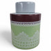 Danny's Fine Porcelain Home Decor Danny's Fine Porcelain Mint Lace Jarcylindrical Lidded Jar Featuring Soft Mint Green Panels with - CLOSEOUT SAMPLE SALE