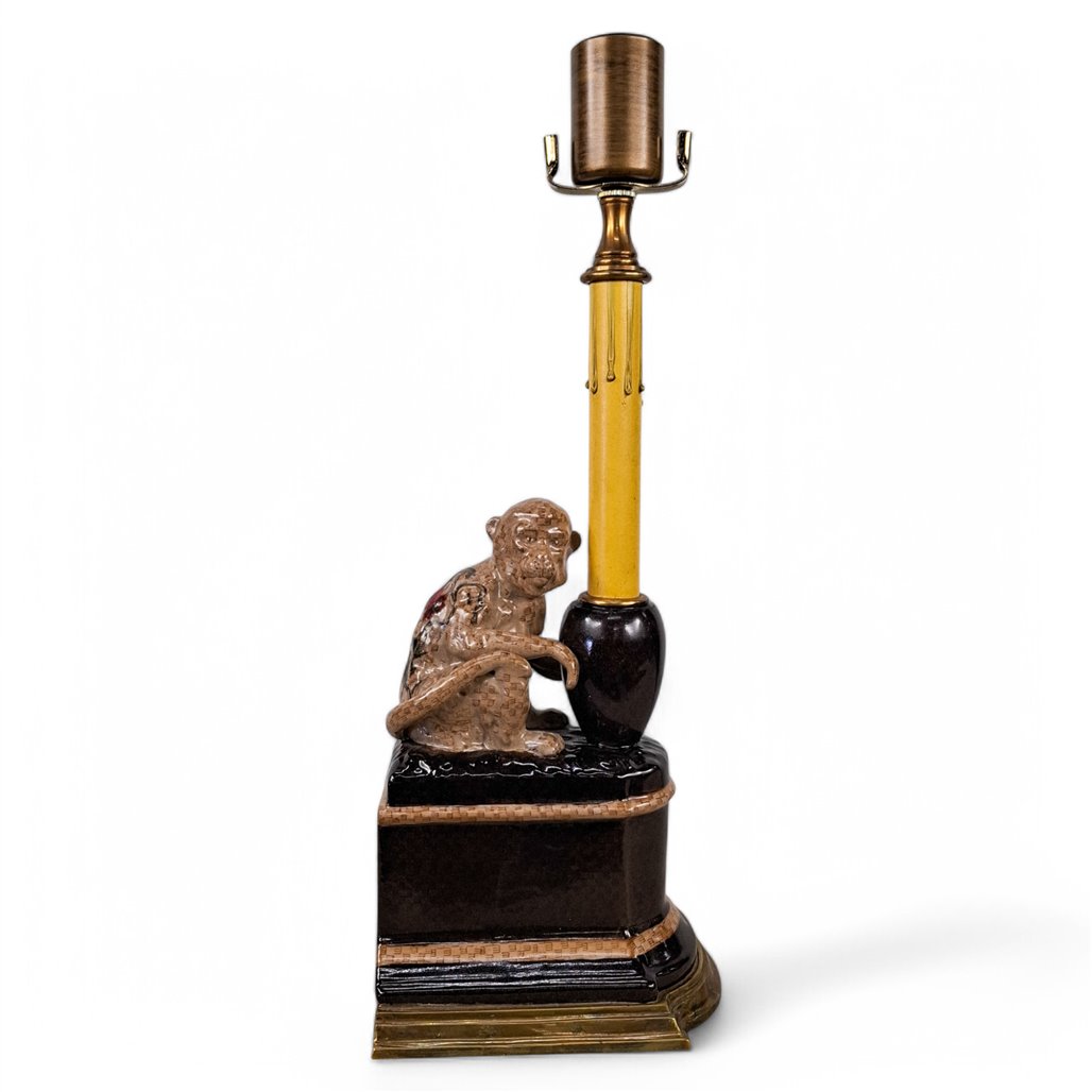 Danny's Fine Porcelain Home Decor Danny's Fine Porcelain monkey Figurine Lamp Base - CLOSEOUT SAMPLE SALE