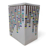 Danny's Fine Porcelain Home Decor Danny's Fine Porcelain Multicolor Stick Vasetall White Vase Featuring Cascading Multicolor Linear - CLOSEOUT SAMPLE SALE