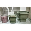 Danny's Fine Porcelain Home Decor Danny's Fine Porcelain Octagonal Footed Planter - Light Green (large)