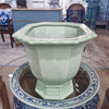 Danny's Fine Porcelain Home Decor Danny's Fine Porcelain Octagonal Footed Planter - Light Green (large)