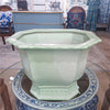 Danny's Fine Porcelain Home Decor Danny's Fine Porcelain Octagonal Footed Planter - Light Green (large)