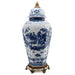 Danny's Fine Porcelain Home Decor Danny's Fine Porcelain Octagonal Lidded Jar With Bronze Ormolu- Blue Willow 60370