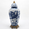 Danny's Fine Porcelain Home Decor Danny's Fine Porcelain Octagonal Lidded Jar With Bronze Ormolu- Blue Willow 60370
