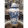 Danny's Fine Porcelain Home Decor Danny's Fine Porcelain Octagonal Lidded Jar With Bronze Ormolu- Blue Willow 60370