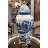Danny's Fine Porcelain Home Decor Danny's Fine Porcelain Octagonal Lidded Jar With Bronze Ormolu- Blue Willow 60370