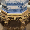 Danny's Fine Porcelain Home Decor Danny's Fine Porcelain Octagonal Lidded Jar With Bronze Ormolu- Blue Willow 60370