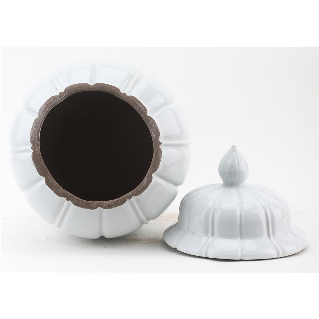 Danny's Fine Porcelain Home Decor Danny's Fine Porcelain Off White Jar Antique Finish 50811
