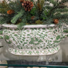 Danny's Fine Porcelain Home Decor Danny's Fine Porcelain Oval Footbath-Green Peony
