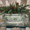 Danny's Fine Porcelain Home Decor Danny's Fine Porcelain Oval Footbath-Green Peony