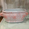 Danny's Fine Porcelain Home Decor Danny's Fine Porcelain Oval Footbath-Pink Peony