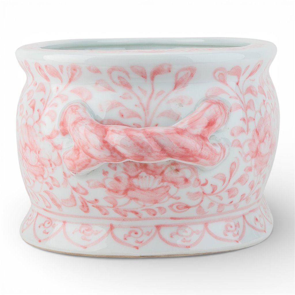 Danny's Fine Porcelain Home Decor Danny's Fine Porcelain Oval Footbath-Pink Peony