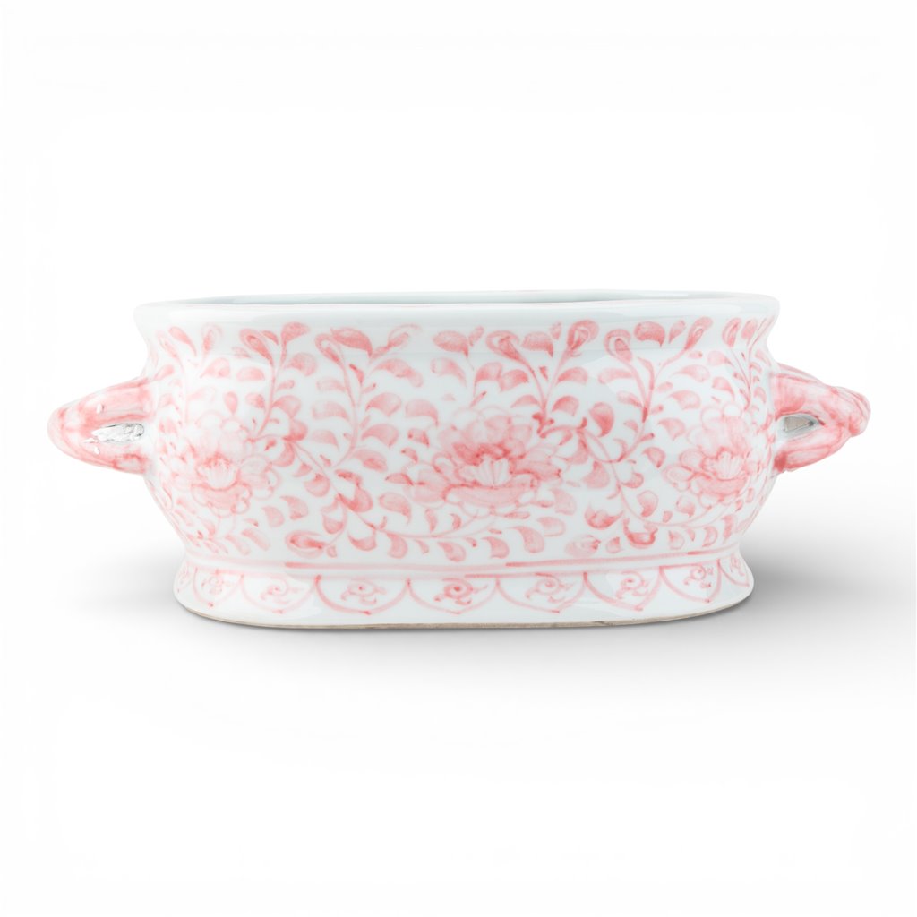 Danny's Fine Porcelain Home Decor Danny's Fine Porcelain Oval Footbath-Pink Peony