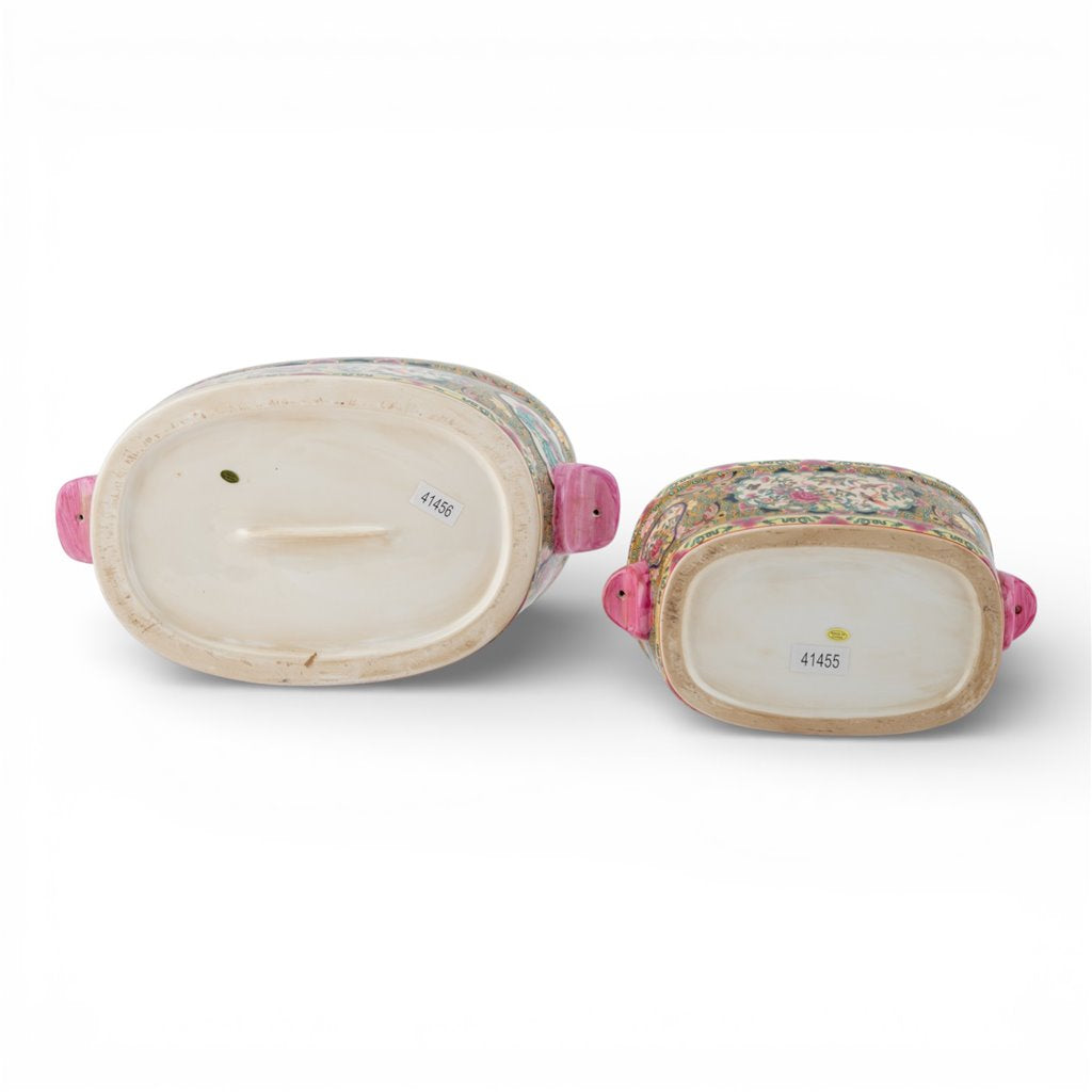 Danny's Fine Porcelain Home Decor Danny's Fine Porcelain Oval Footbath Rose Medallion Large Size – Rose Medallion Porcelain Cachepot