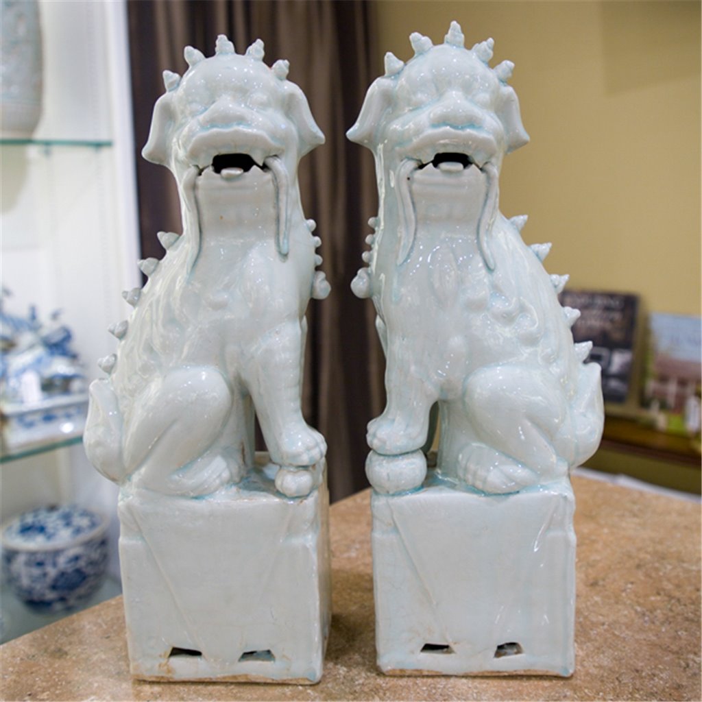 Danny's Fine Porcelain Home Decor Danny's Fine Porcelain Pair Foo Dog - Old Celadon 50429