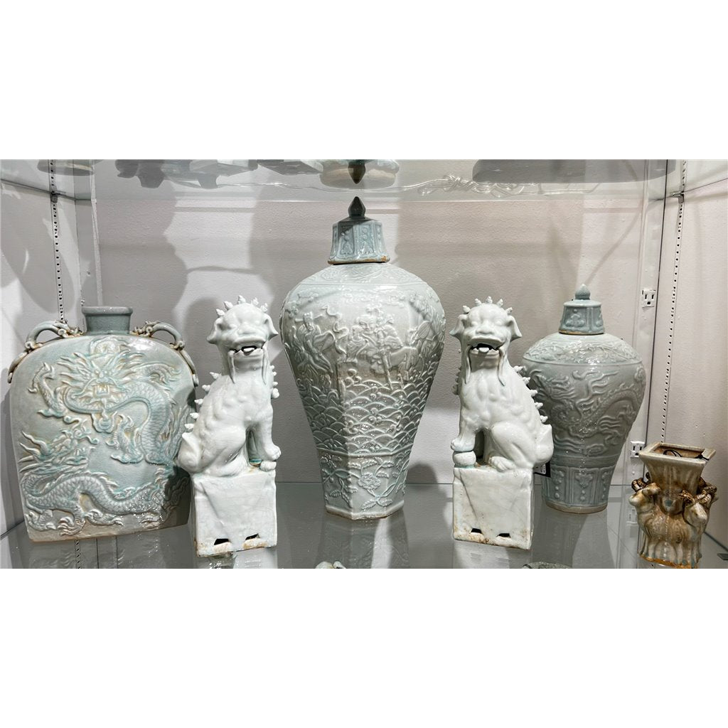 Danny's Fine Porcelain Home Decor Danny's Fine Porcelain Pair Foo Dog - Old Celadon 50429
