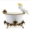 Danny's Fine Porcelain Home Decor Danny's Fine Porcelain Parrot And Bowl With Bronze Ormolu 60382