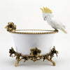 Danny's Fine Porcelain Home Decor Danny's Fine Porcelain Parrot And Bowl With Bronze Ormolu 60382