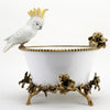 Danny's Fine Porcelain Home Decor Danny's Fine Porcelain Parrot And Bowl With Bronze Ormolu 60382