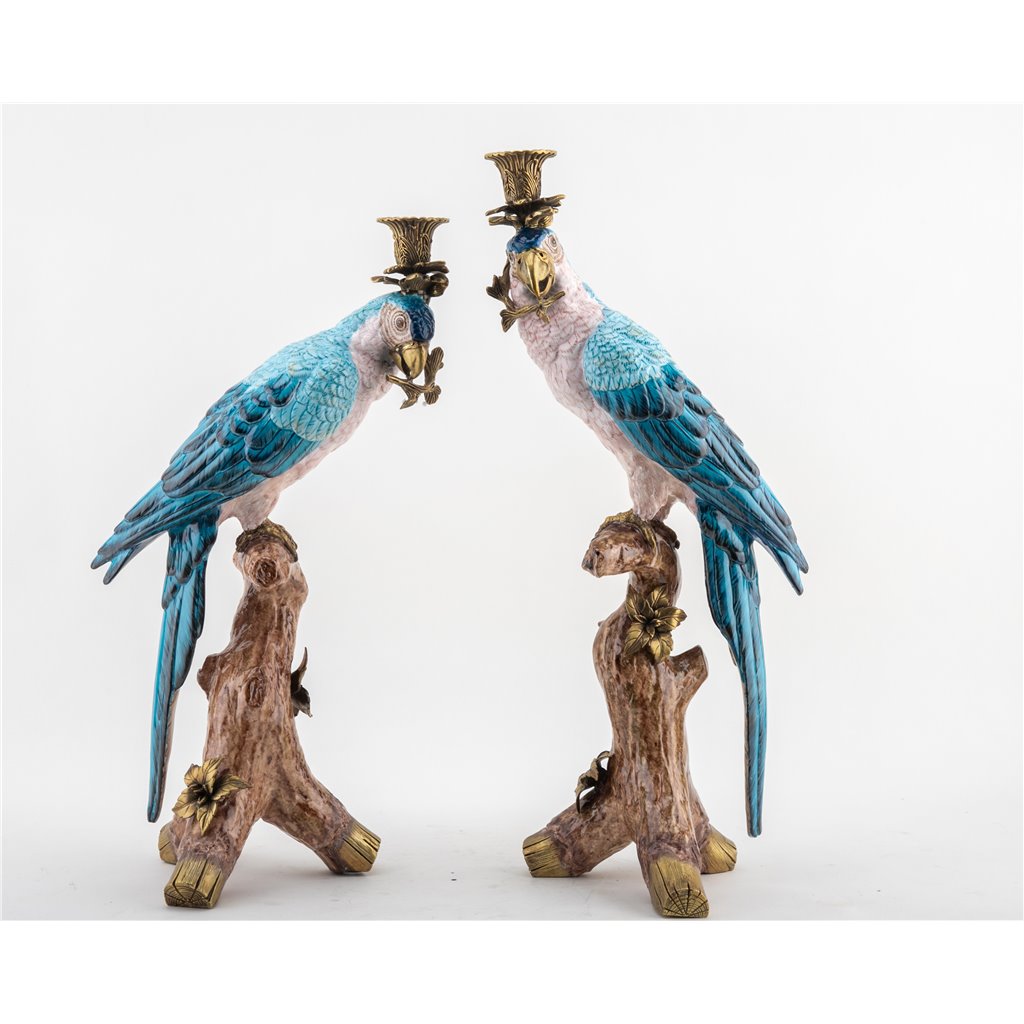 Danny's Fine Porcelain Home Decor Danny's Fine Porcelain Parrot Candle Holder 61004