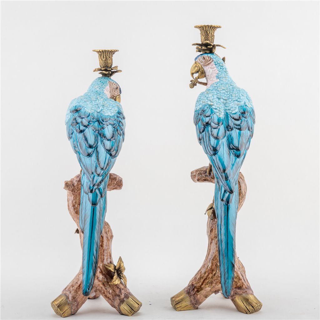 Danny's Fine Porcelain Home Decor Danny's Fine Porcelain Parrot Candle Holder 61005