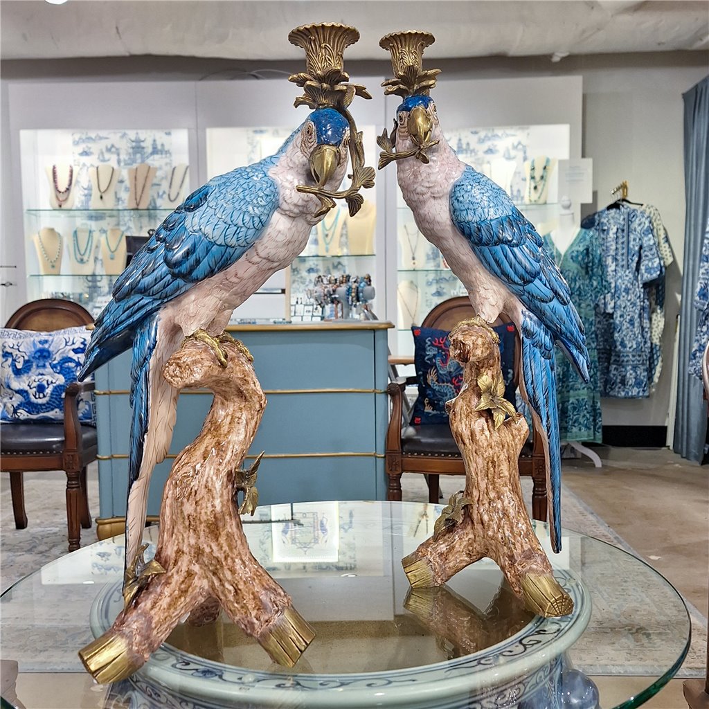 Danny's Fine Porcelain Home Decor Danny's Fine Porcelain Parrot Candle Holder 61005